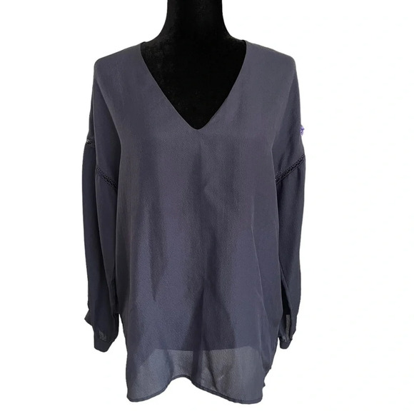 Gerard Darel Navy Silk Blouse - Picture 7 of 9